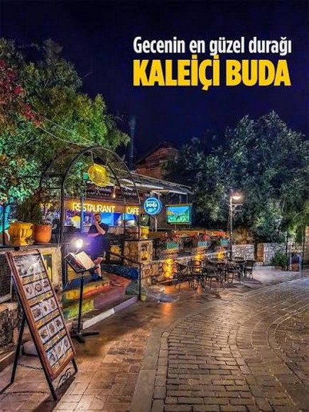 Phố cổ Kaleiçi Antalya lên đèn buổi tối vào mùa thấp điểm